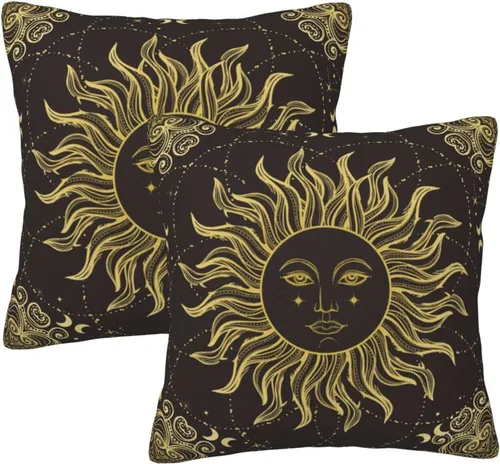 Miniatura 17 de Juego de 2 fundas de almohada con estampado de leopardo abstracto de animales africanos y vida silvestre, retro, fundas de almohada para decoración