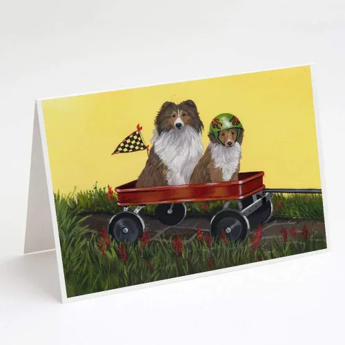 Miniatura 279 de Caroline's Treasures PPP3013GCA7P - Tarjetas de felicitación y sobres para mascotas de Basset Hound Teacher, paquete de 8 tarjetas en blanco