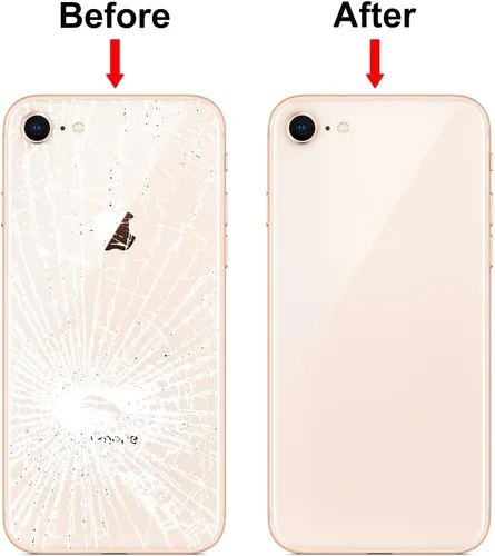 Miniatura 5 de MMOBIEL Reemplazo de cristal trasero compatible con iPhone SE 2020/8-4.7 pulgadas - Tapa trasera de cristal real - Incluye herramienta de apertura