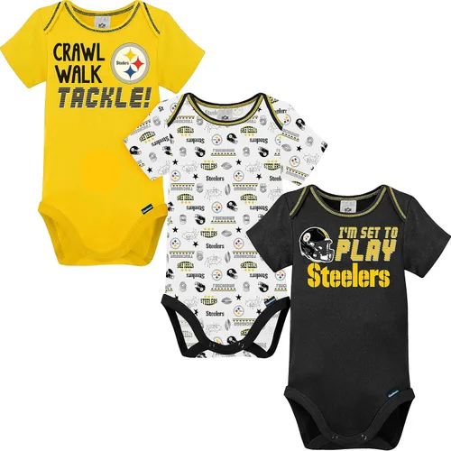 Miniatura 32 de Gerber - Mameluco unisex de manga corta para bebé, equipo de la NFL, paquete de 3