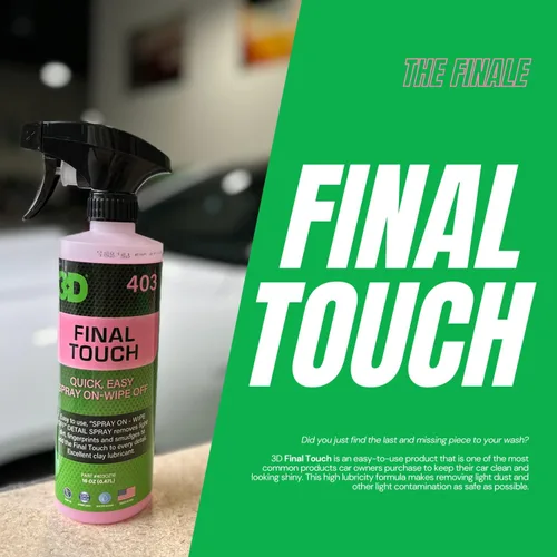 Miniatura 2 de 3D Final Touch Spray de Detalle Rápido - Fácil de Aplicar con Spray y Limpiar, Brillo de Sala de Exposición 16 oz.