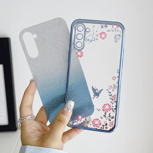 Miniatura 5 de Funda para Note 10, Galaxy Note 10 para mujer, cambio gradual con purpurina, cristal suave, TPU elegante, mariposa, floral, corazón, transparente