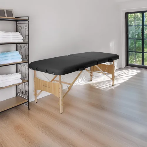 Miniatura 4 de Saloniture Mesa de masaje plegable portátil básica - Negro