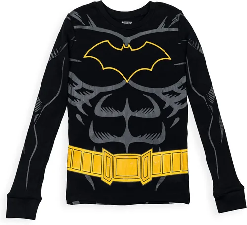 Miniatura 3 de DC Comics Justice League Robin - Conjunto de pijama para cosplay, camisa y pantalones, para niños pequeños y grandes