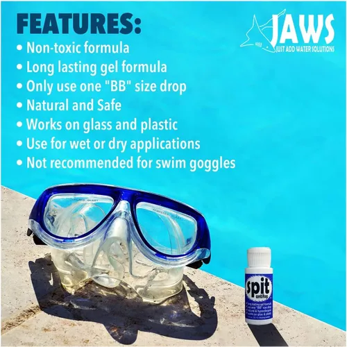 Miniatura 7 de Jaws Spit - Solución de gel antivaho para máscara de esnórquel, buceadores, paintball, gafas deportivas, fabricadas en los Estados Unidos