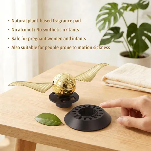 Miniatura 6 de Kwak's Ambientadores solares para automóvil, ambientador solar para automóvil con alas oscilantes para accesorios de decoración de autorrotación