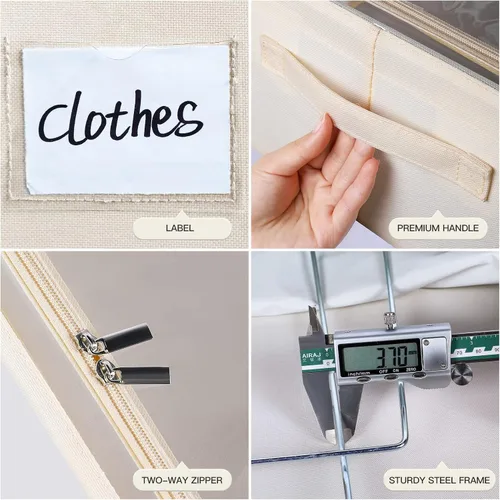 Miniatura 5 de Contenedores de almacenamiento para debajo de la cama, caja de almacenamiento de tela Oxford, contenedor resistente para debajo de la cama