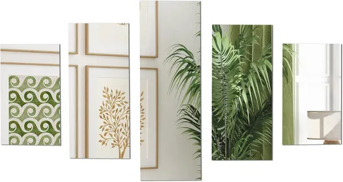 Miniatura 13 de Americanflat Azulejos de espejo adhesivos – Juego de 4 espejos circulares para pared y decoración del hogar – Espejos adhesivos – Espejo de cristal