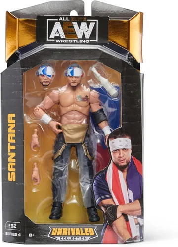 Miniatura 2 de AEW AEW0030 Colección inigualable Santana - Figura de acción de 6.5 pulgadas, serie 4