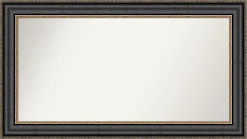 Miniatura 421 de Amanti Art Espejo personalizado, espejo de baño negro puente, espejo de pared o espejo de tocador de baño sobre el fregadero (26 x 26 pulgadas)