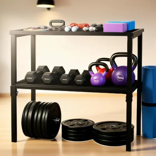 Soporte para mancuernas y pesas rusas, ajustable y resistente para uso comercial, soporte de pesas rusas, estante de almacenamiento de pesas rusas