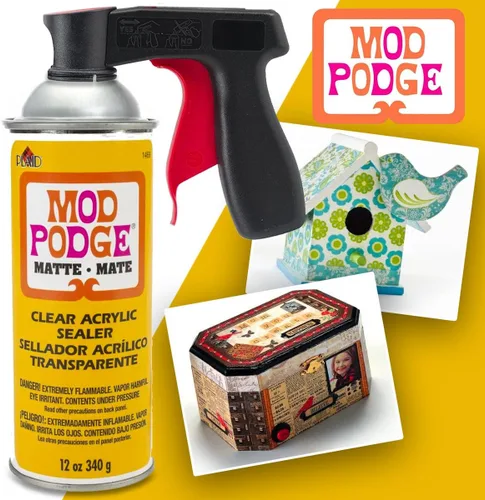 Miniatura 2 de Mod Podge Sellador Acrílico en Aerosol Mate Paquete de 2, Sellador de Pintura de Revestimiento Transparente Mate en Aerosol, Mango de Pulverizador