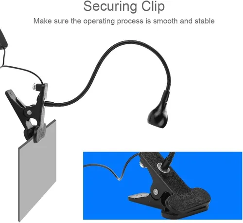 Miniatura 5 de Tiiyee Luz negra LED UV, 3 W, 395 nm, cuello de cisne flexible, luz negra, UV, lámpara de curado ultravioleta, lámpara portátil de cuello de cisne