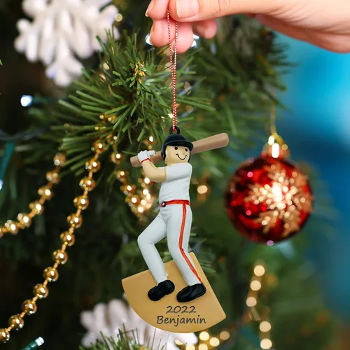 Miniatura 2 de Adornos navideños de béisbol personalizados