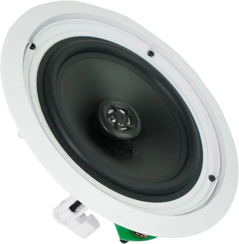Miniatura 7 de Rockville Paquete CC80T: (10) altavoces de techo comerciales blancos de 8 en 2 vías 70 V para restaurante y bar, RCS180-6 amplificador Bluetooth