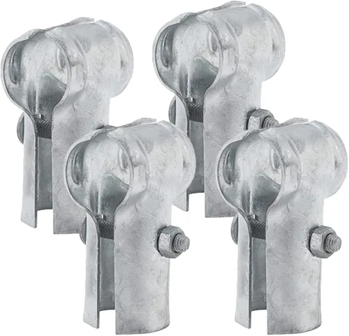 Miniatura 14 de VIVIDA Abrazaderas de riel - Conectores de panel T para tubería de 1-5/8", accesorios de valla de eslabones de cadena, 6 piezas