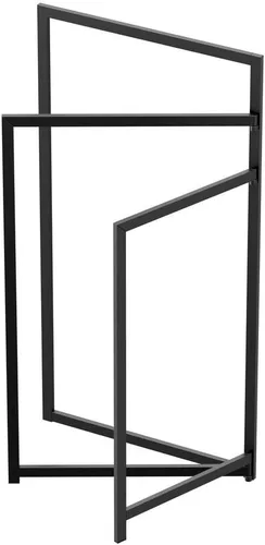 Gatco Toallero independiente 1520MX para toallas de baño, diseño moderno de brazo abierto (acabado negro mate)