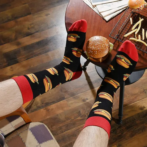 Miniatura 4 de HSELL - Calcetines de algodón para hombre, de vestir, con diseños divertidos y alocados