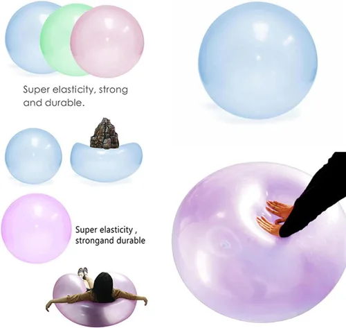 Miniatura 3 de OULUN Bola gigante de burbujas de agua de 47 pulgadas, bola inflable llena de agua para exteriores, playa, piscina, jardín, fiesta, grande (verde)