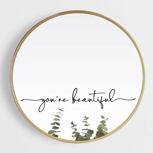 Miniatura 5 de Calcomanía "Eres Hermosa", Adhesivo de Afirmaciones Positivas para Espejo, Vinilo Negro de 16x3.3 Pulgadas para Decoración de Salón de Belleza