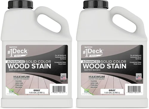 Miniatura 10 de #1 Deck – Tinte superior para madera de colores sólidos para cubiertas, vallas y revestimiento, 1 galón (3.78 L)