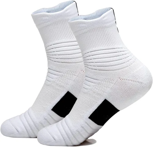 Elite - Calcetines de baloncesto de compresión gruesos para ciclismo, calcetines atléticos para hombres, mujeres y niños
