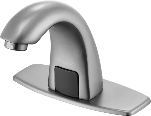Miniatura 12 de Grifo de lavabo de baño sin contacto Charmingwater, llave con sensor automático de movimiento, con placa de cubierta de agujero, cromado Cromo