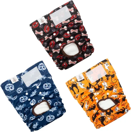 Miniatura 35 de CuteBone - Pañales para perras, paquete de 3 unidades para perritos, talla XS, D14XS