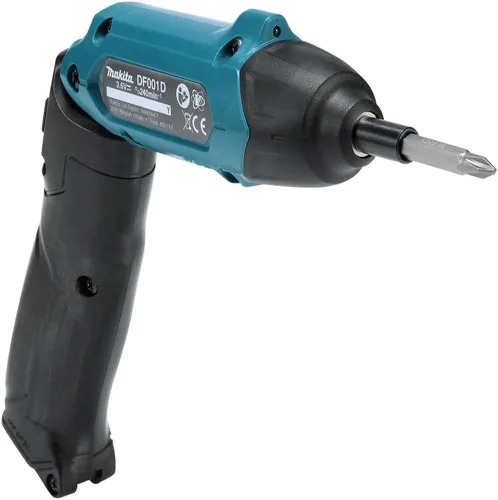 Miniatura 4 de Makita DF001DW 3.6V taladro de iones de litio, kit de destornillador hexagonal de 1/4", verde azulado, 3.6V