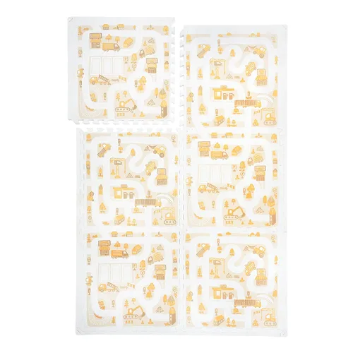 Miniatura 8 de PopsyKosy Tapete de juego de piso para bebé de alta calidad, extra grueso y acolchado, tapete de espuma de 1 pulgada, no tóxico, sin olor, 6 Pastel