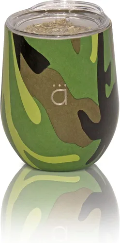Miniatura 6 de Kalmateh Yerba Mate Gourd - Vaso mate de acero inoxidable de doble pared con tapa sin BPA, popote de filtro Bombilla y cepillo de limpieza, perfecto