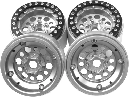 Miniatura 3 de ShareGoo - Juego de 4 cubos de aleación de aluminio de 1.9 pulgadas, compatibles con Traxxas TRX4 Axial SCX10 RCAWD D90 D110 Tamiya CC01 1/10 RC