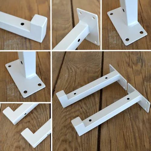 Miniatura 4 de Soporte oculto para estantería, soporte para estante de tuberías, soporte de decoración de pared con labio, soportes de estantería