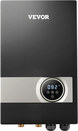Miniatura 11 de VEVOR Calentador de Agua Eléctrico Sin Depósito, Calentador de Agua Caliente Instantáneo de 8KW, Pantalla Digital de Temperatura y Fácil Instalación