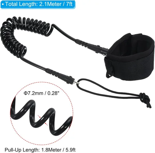 Miniatura 2 de PATIKIL Correas para tabla de surf, correas en espiral con enchufe para muñeca para tabla de remo