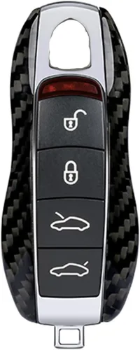 Funda para llavero de fibra de carbono genuina para Porsche 718 911 Carrera 918 Spyder Boxster 981 Cayenne 92A Cayman 981 para Macan para Panamera