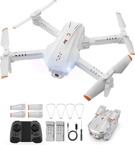 Mini dron para niños, drones con cámara para adultos, dron para niños con control de gestos, inicio/aterrizaje con una tecla, volteretas 3D, vuelo