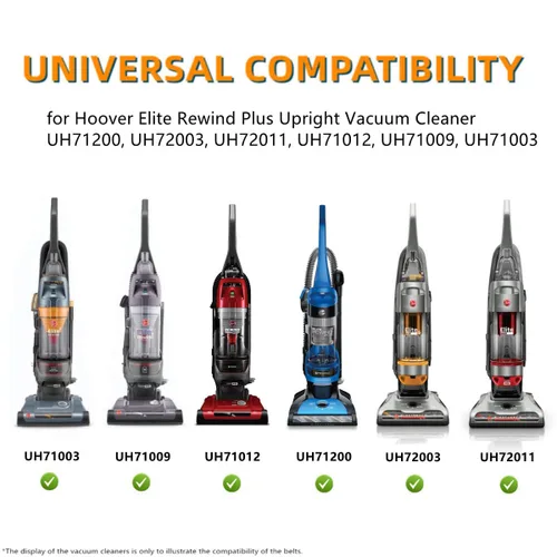 Miniatura 3 de JEDELEOS Correas de repuesto para aspiradora vertical Hoover Elite Rewind Plus UH71003 UH71009 UH71011 UH71012 UH71013 UH71200 UH72003 UH72011