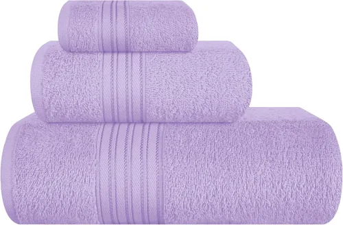 Miniatura 15 de BOUTIQUO Juego de 2 toallas de baño 100% algodón de 28 x 55 pulgadas, toallas de baño grandes ecológicas, compactas, de secado rápido, ligeras, Rosa