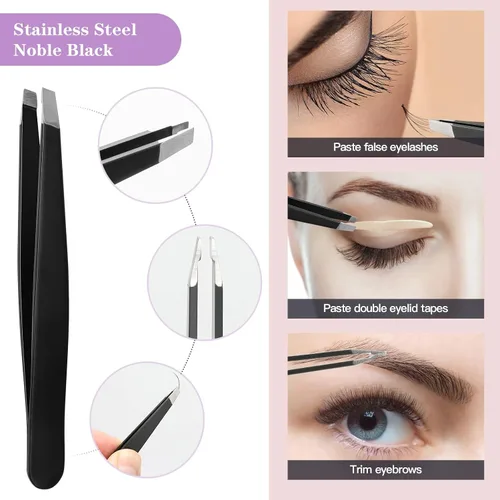 Miniatura 2 de Maquinilla de afeitar para cejas, kit 7 en 1, juego de recortador de cejas que incluye maquinillas de afeitar, cepillo, tijeras, pinzas, con caja