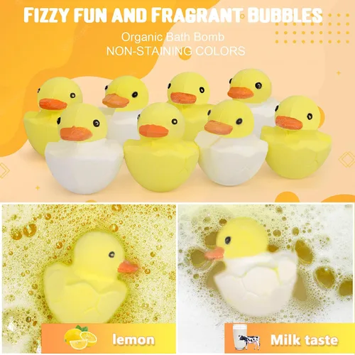 Miniatura 6 de Bombas de baño para niños con sorpresa en el interior, paquete de 8 bombas de baño para niños, juego de regalo de bombas de baño de burbujas