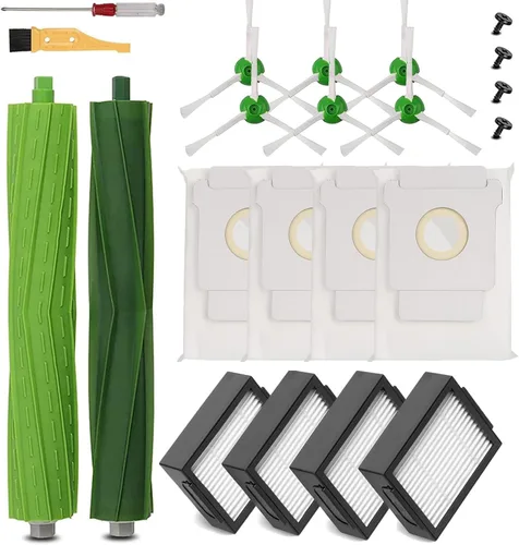 Piezas de repuesto para aspiradora iRobot Roomba i7 i7+ i2 i3 i3+ i4 i4+ i6 i6+ i8 i8+ E5 E6 E7, I, E y J Series, 1 juego de cepillos de goma, 4
