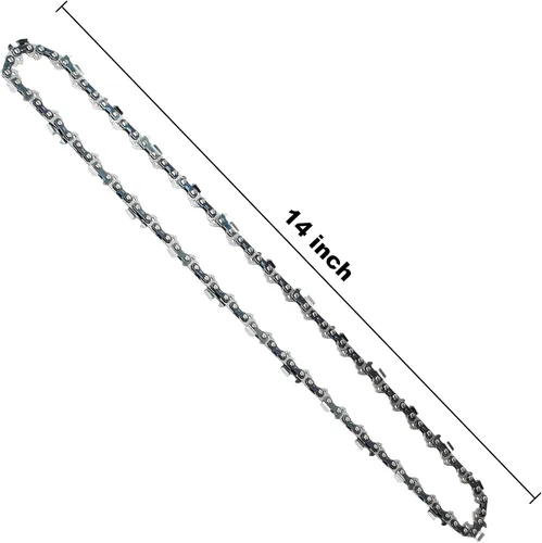 Miniatura 3 de Cadena de motosierra de 14 pulgadas, 52 eslabones de transmisión de 3/8 pulgadas, paso LP de 0.043 pulgadas, repuesto para Makita E-00228