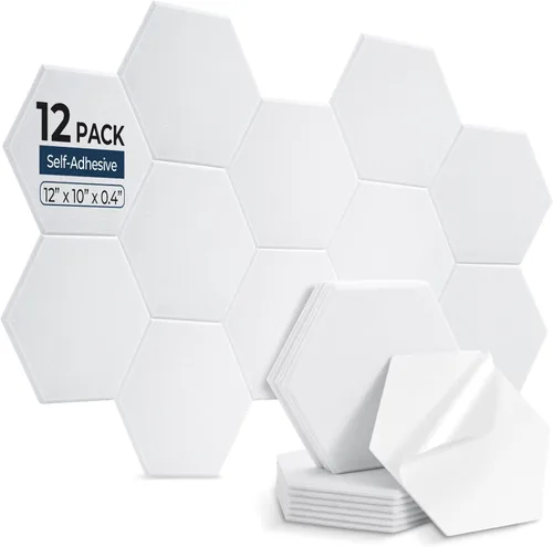 Miniatura 24 de Paquete de 8 Paneles Decorativos Absorbentes de Sonido, Arte de Pared Absorbente de Sonido, Arte de Pared Acústico de 48 x 32 Pulgadas