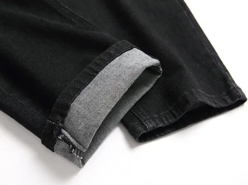 Miniatura 9 de AITITIA Jeans de motociclista de ajuste regular para hombre
