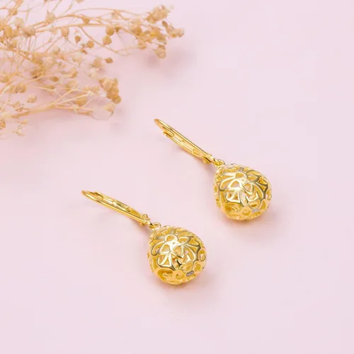 Miniatura 34 de Aretes colgantes de filigrana de plata de ley 925, margarita, loto, flor de rosa, piedra lunar, lágrima para mujer, nudo celta infinito, margarita