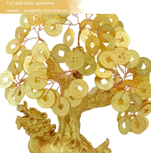 Miniatura 3 de Árbol de dinero de Feng Shui para oficina, mesa de hogar, decoración de Feng Shui, árbol de dinero de cristal para riqueza y buena suerte