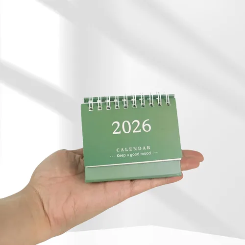 Miniatura 2 de Koqye Calendario de escritorio pequeño 2025-2026, de julio de 2025 a diciembre de 2026, calendario de escritorio pequeño con tapa abatible