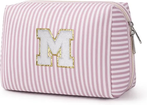 Miniatura 80 de Narwey Bolsa de maquillaje con inicial, regalos de graduación para adolescentes, niñas, niños y adolescentes, cosas de moda de 6 a 18 años, bolsa