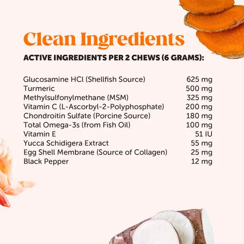 Miniatura 7 de PetHonesty - Masticables suaves para la salud de cadera y articulaciones en perros, suplemento para articulaciones con glucosamina, condroitina